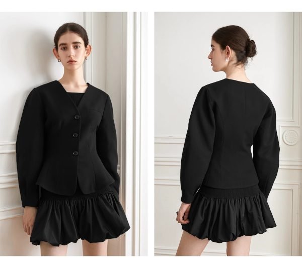 V-NECK CASUAL SHORT JACKET - 图片 5