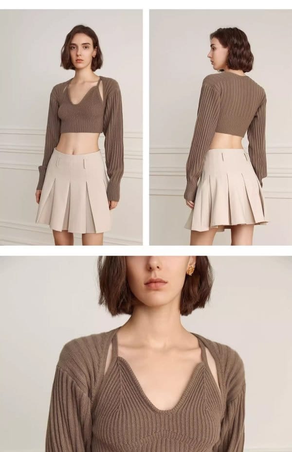 SWEATER TWO-PIECE SUIT - 图片 4