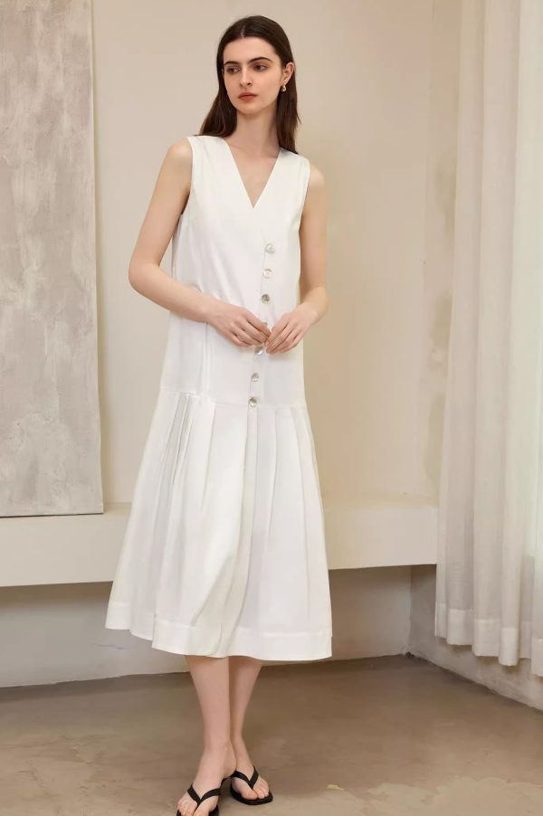 SLEEVELESS LACE UP DRESS