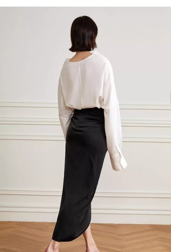 BLACK MIDI SKIRT - 图片 5