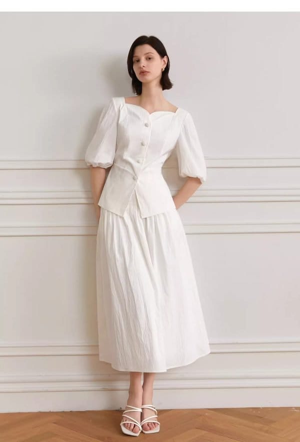 BUBBLE SLEEVE SHIRT - 图片 6