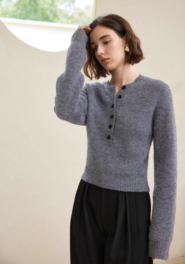 DESIGNED BUTTON SWEATER - 图片 8