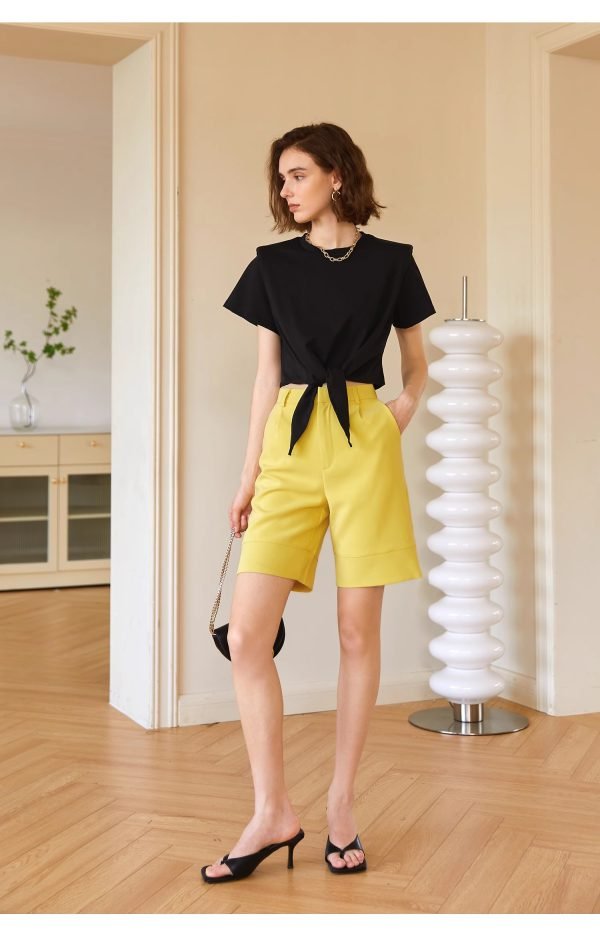 HIGH-WAISTED SLIM SHORT - 图片 7