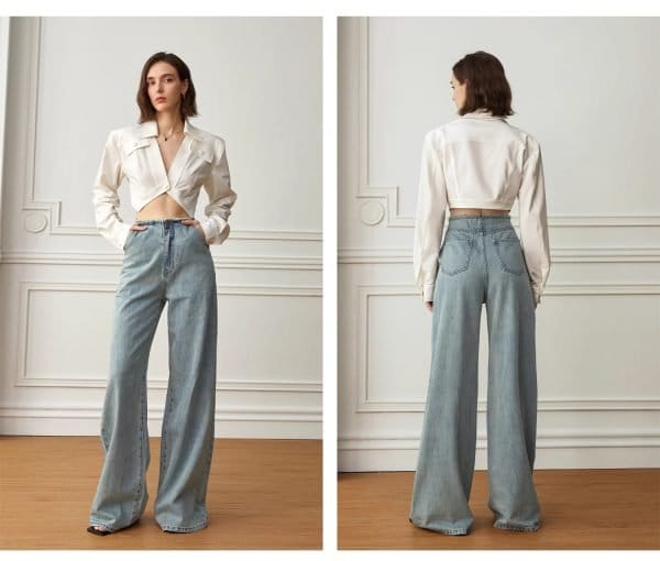 HIGH-WAISTED JEANS - 图片 5