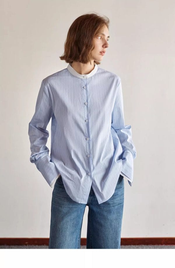 BLUE STRIPED SHIRT - 图片 7