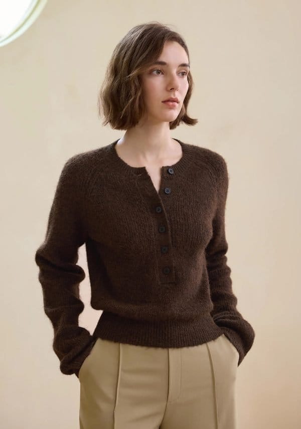 DESIGNED BUTTON SWEATER - 图片 9