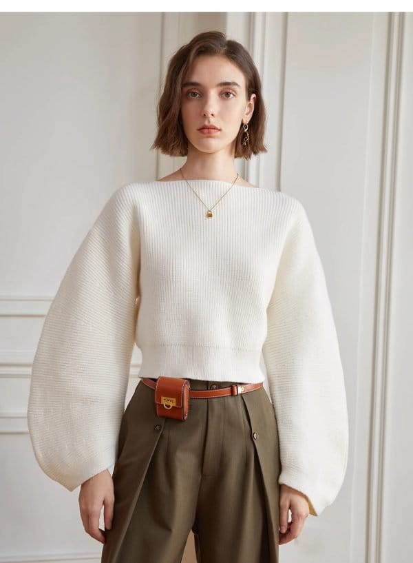 ONE-SHOULDER SWEATER - 图片 5