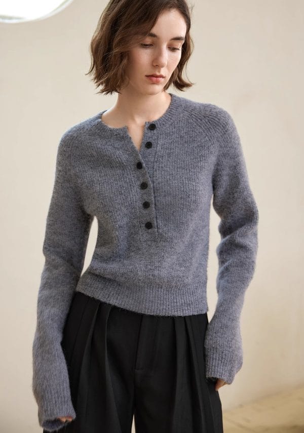 DESIGNED BUTTON SWEATER - 图片 10