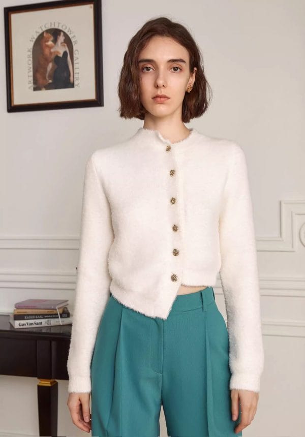 IRREGULAR WHITE SWEATER - 图片 6