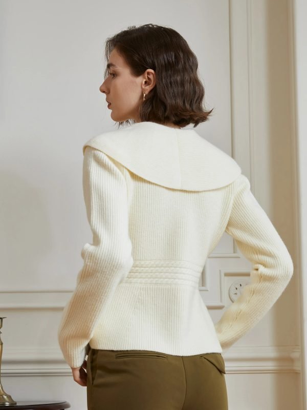 LARGE LAPEL WAISTED SWEATER - 图片 5