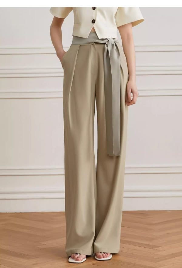 LACE UP WIDE LEG PANTS - 图片 10