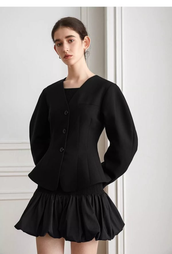 V-NECK CASUAL SHORT JACKET - 图片 7