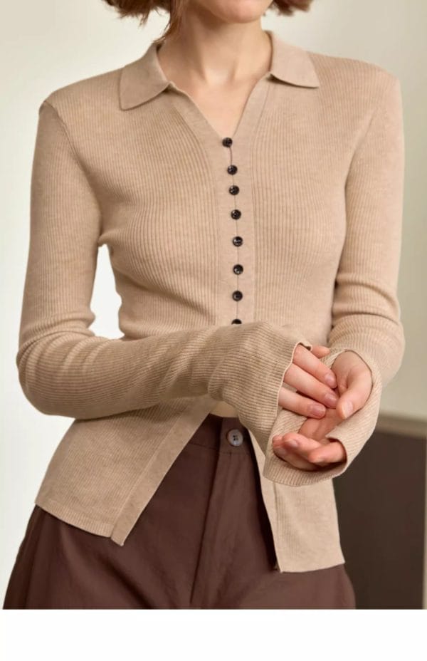 SLIM KNIT CARDIGAN - 图片 8